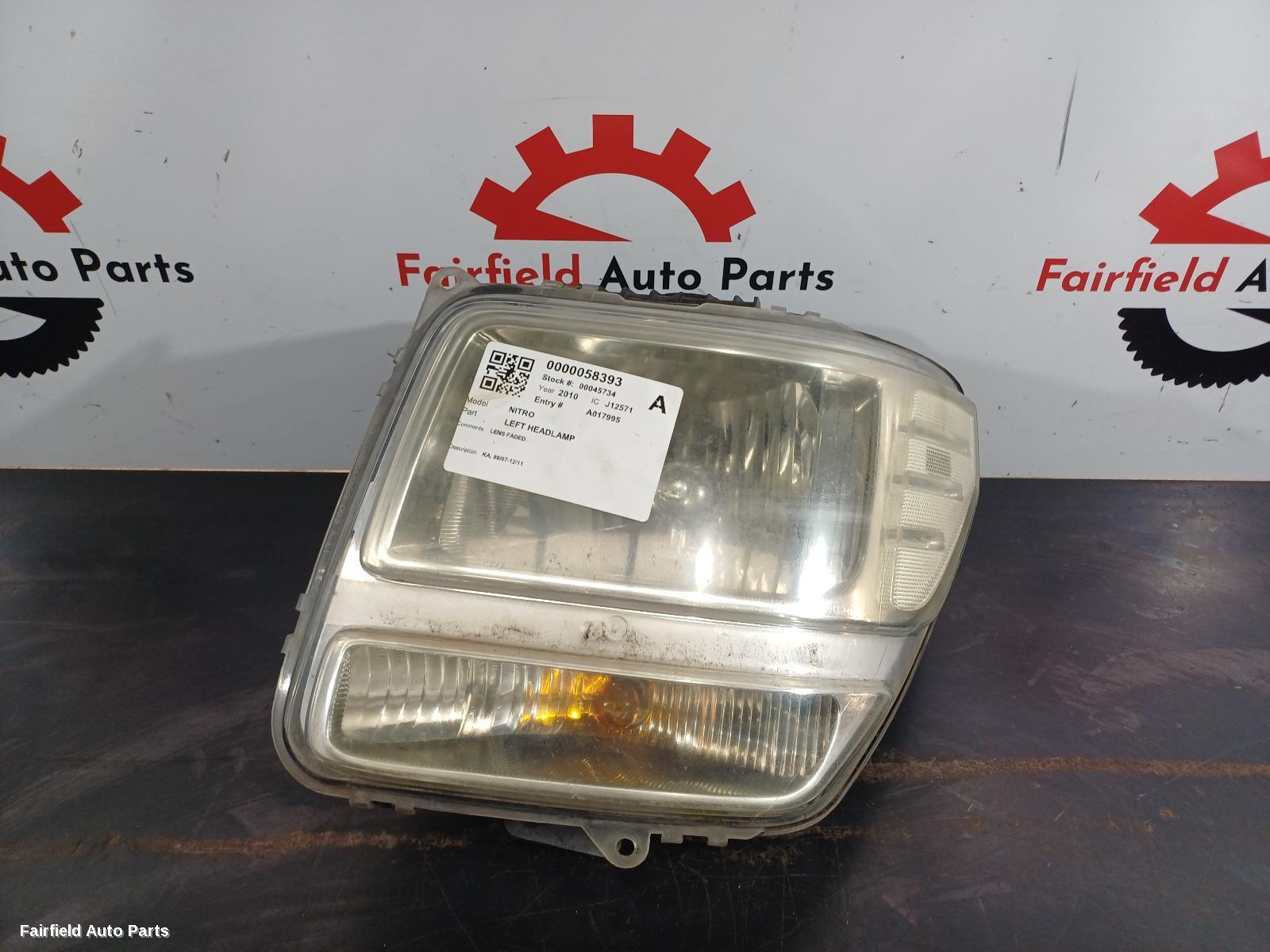 2007-2011 Dodge Nitro Left Headlamp