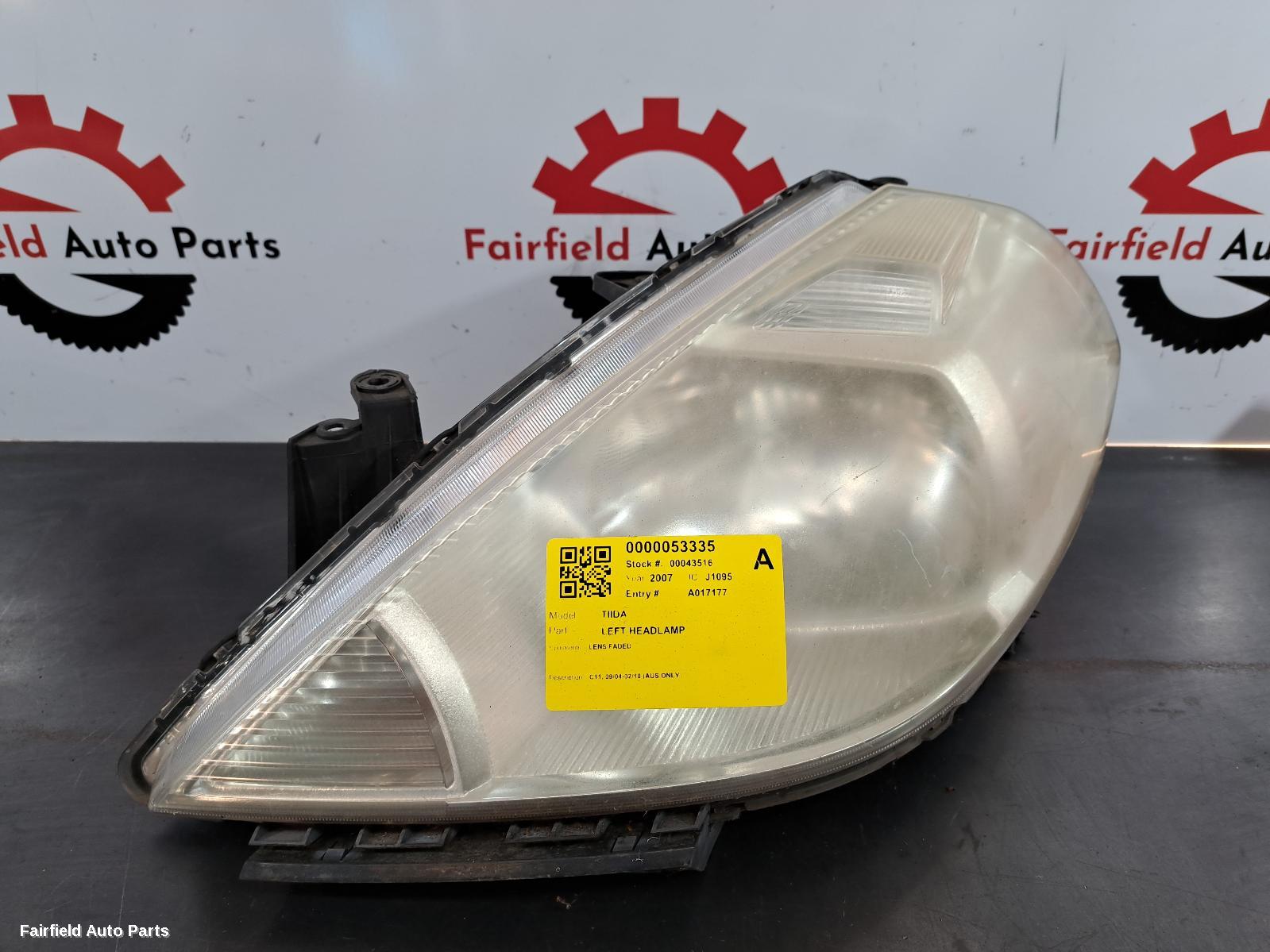 2007 Nissan Tiida Left Headlamp