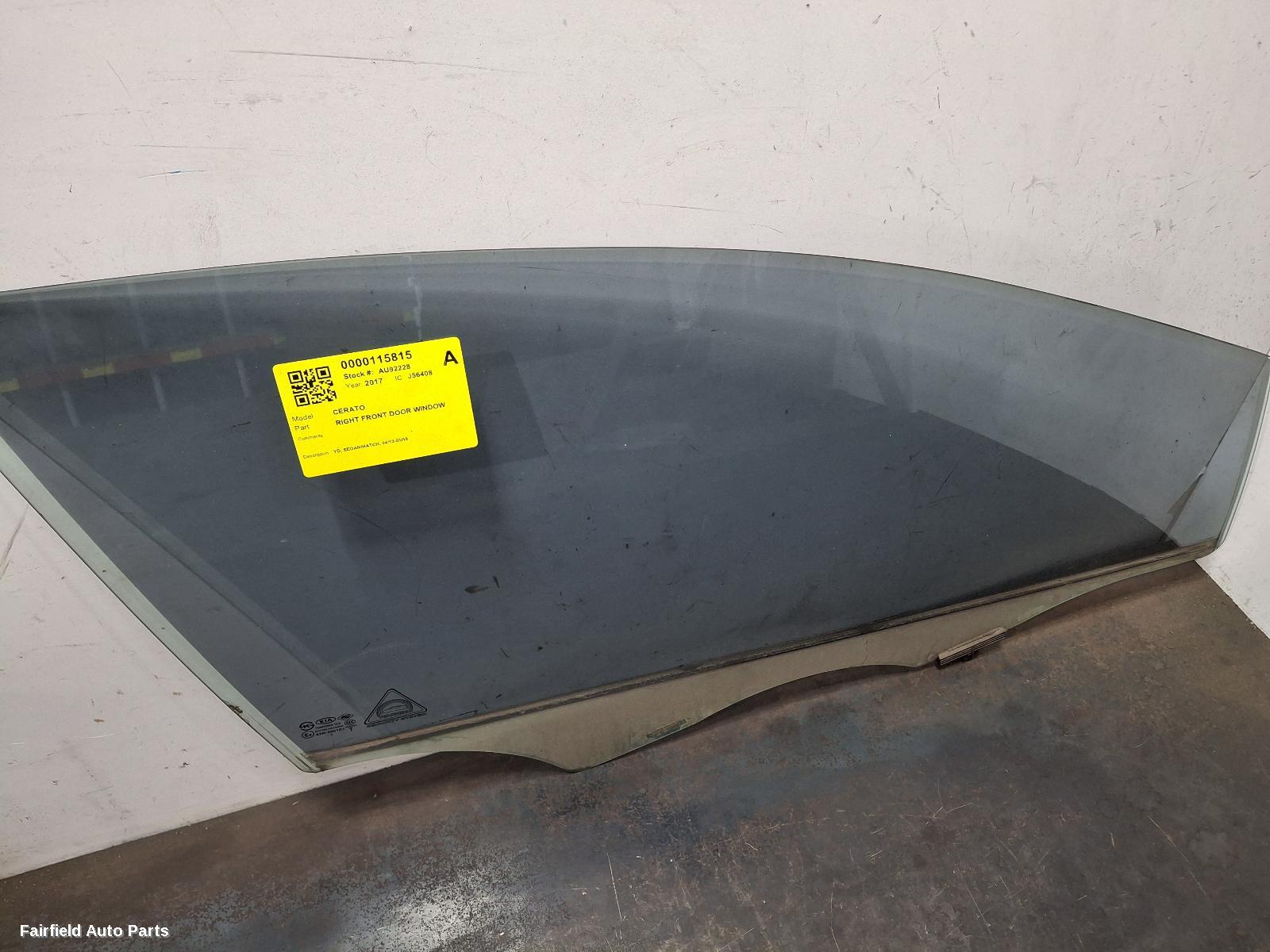 2013-2018 Kia Cerato Right Front Door Window