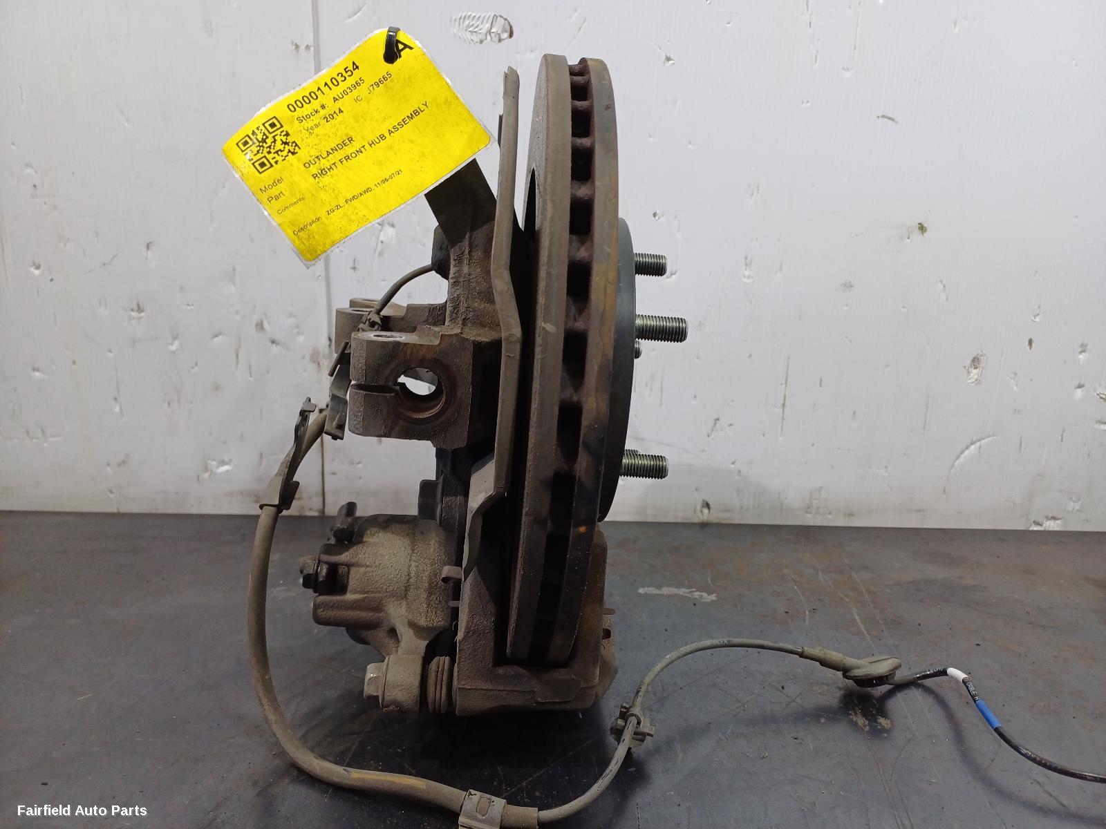 2006-2021 Mitsubishi Outlander Right Front Hub Assembly