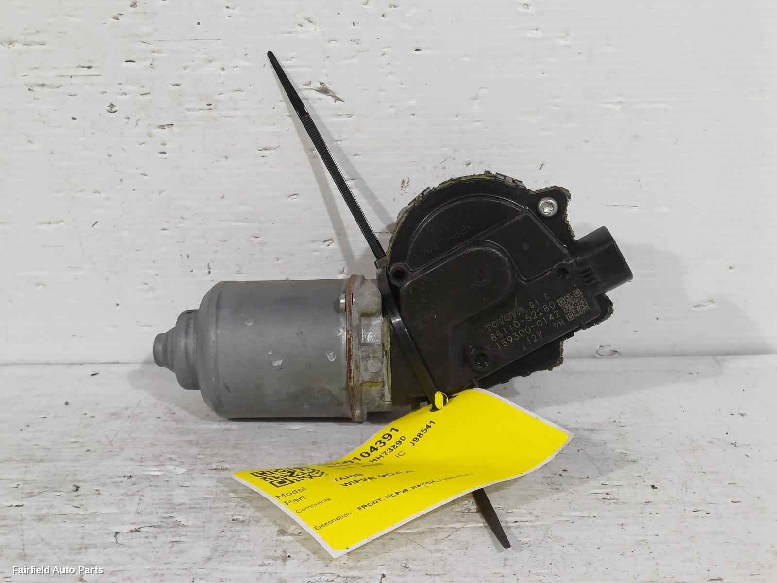 2006 Toyota Yaris Wiper Motor