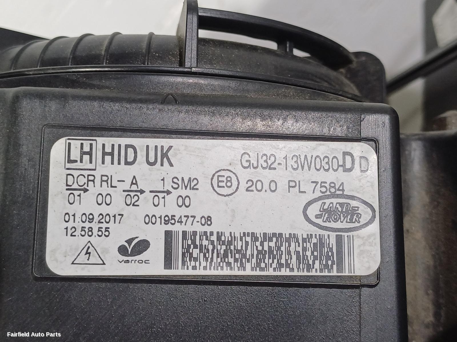 2017 Land Rover Rangerover Evoque Left Headlamp