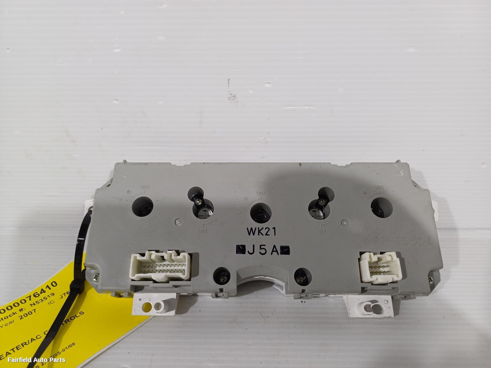 2005-2008 Mazda 6 Heater Ac Controls