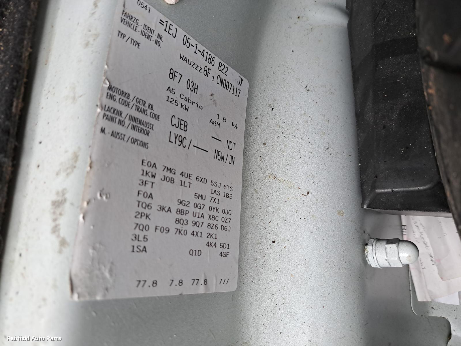 2012 Audi A5 Left Headlamp