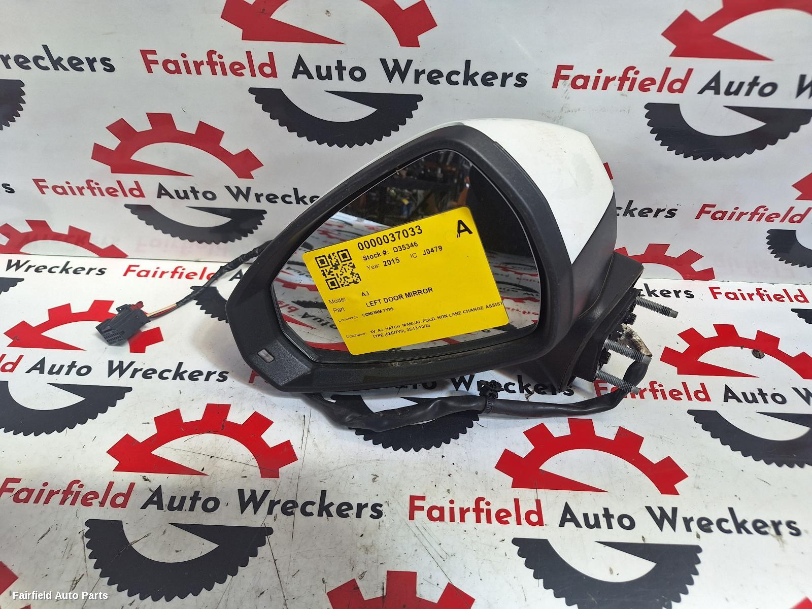 2013-2020 Audi A3 Left Door Mirror