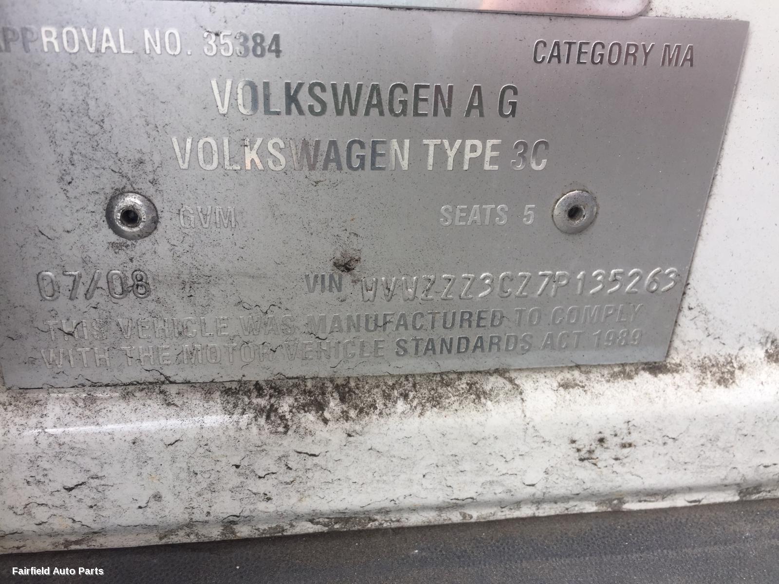 2006-2010 Volkswagen Passat Left Front Door