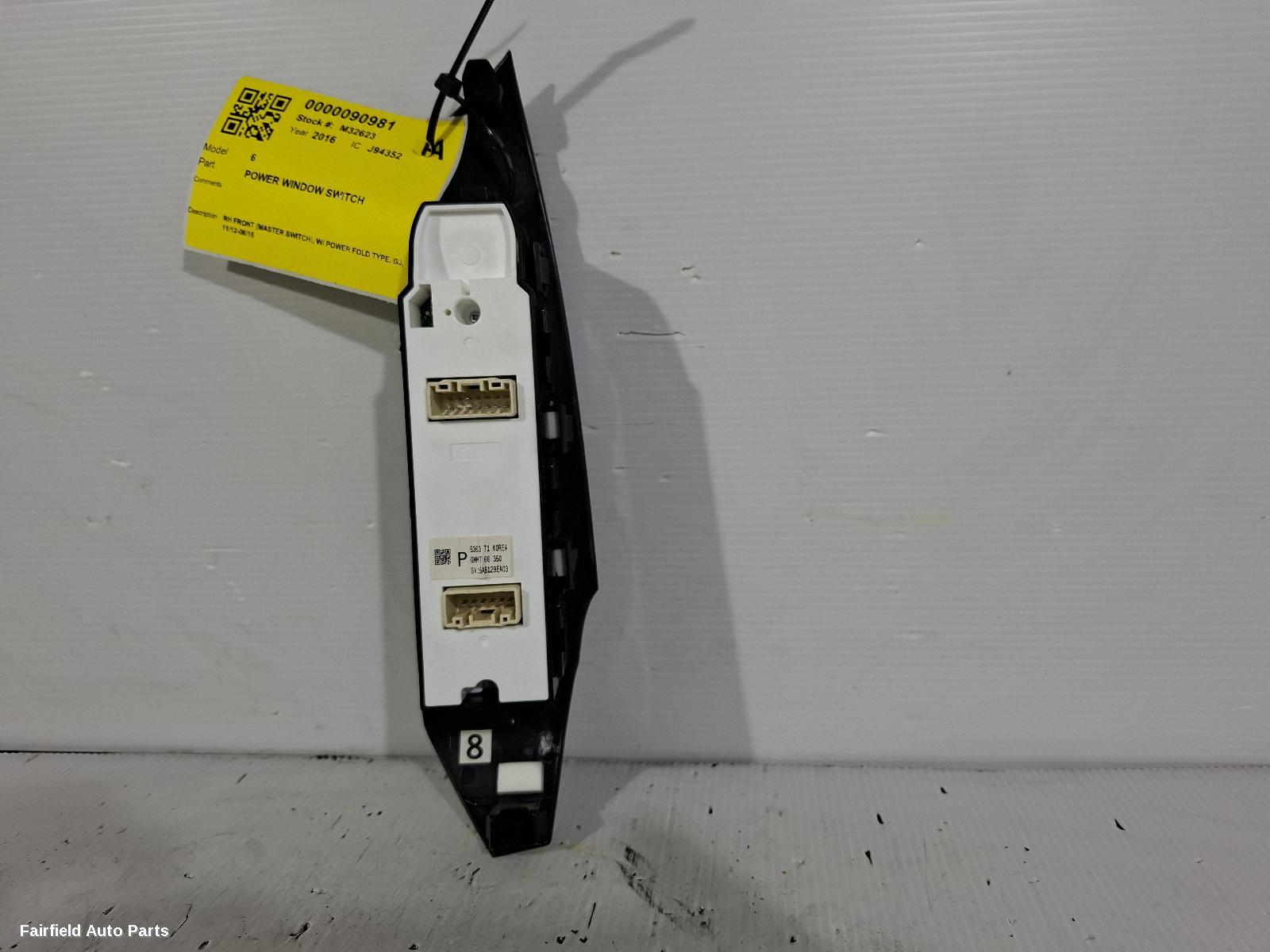 2012-2016 Mazda 6 Pwr Dr Wind Switch