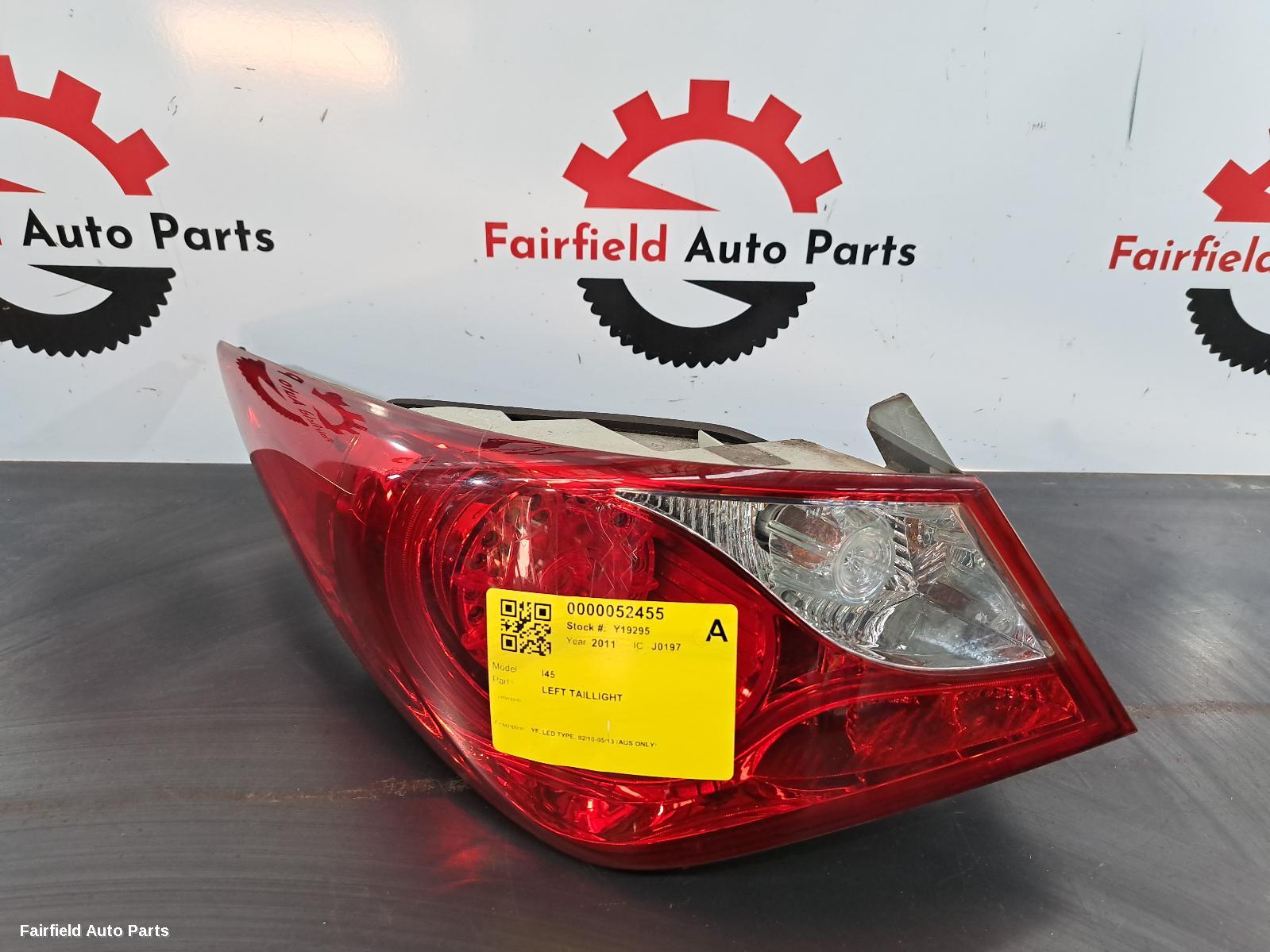 2011 Hyundai I45 Left Taillight