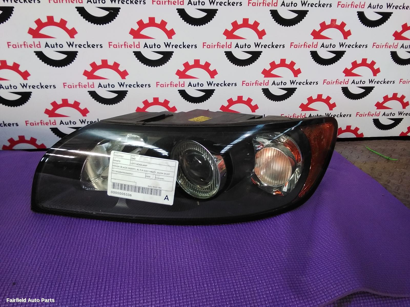 2005 Volvo S40 Left Headlamp