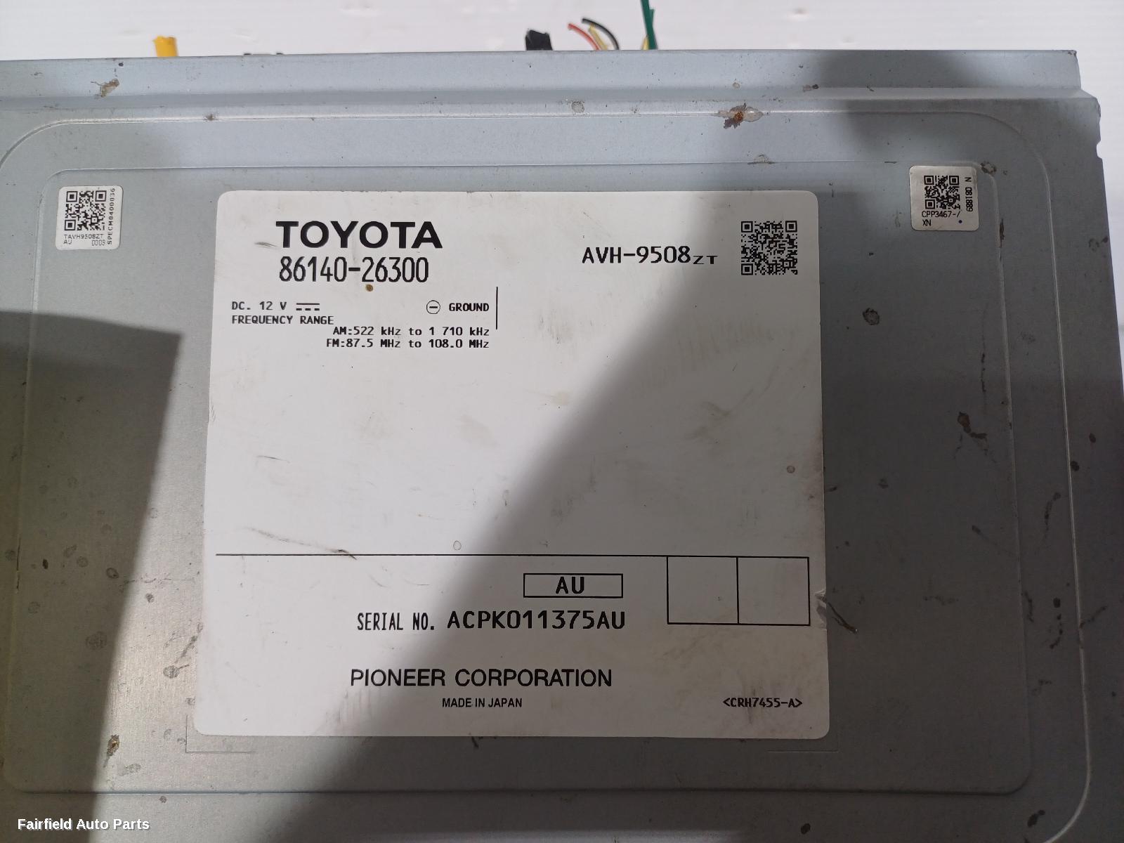 2019-2023 Toyota Hiace Radio Cd Dvd Sat Tv