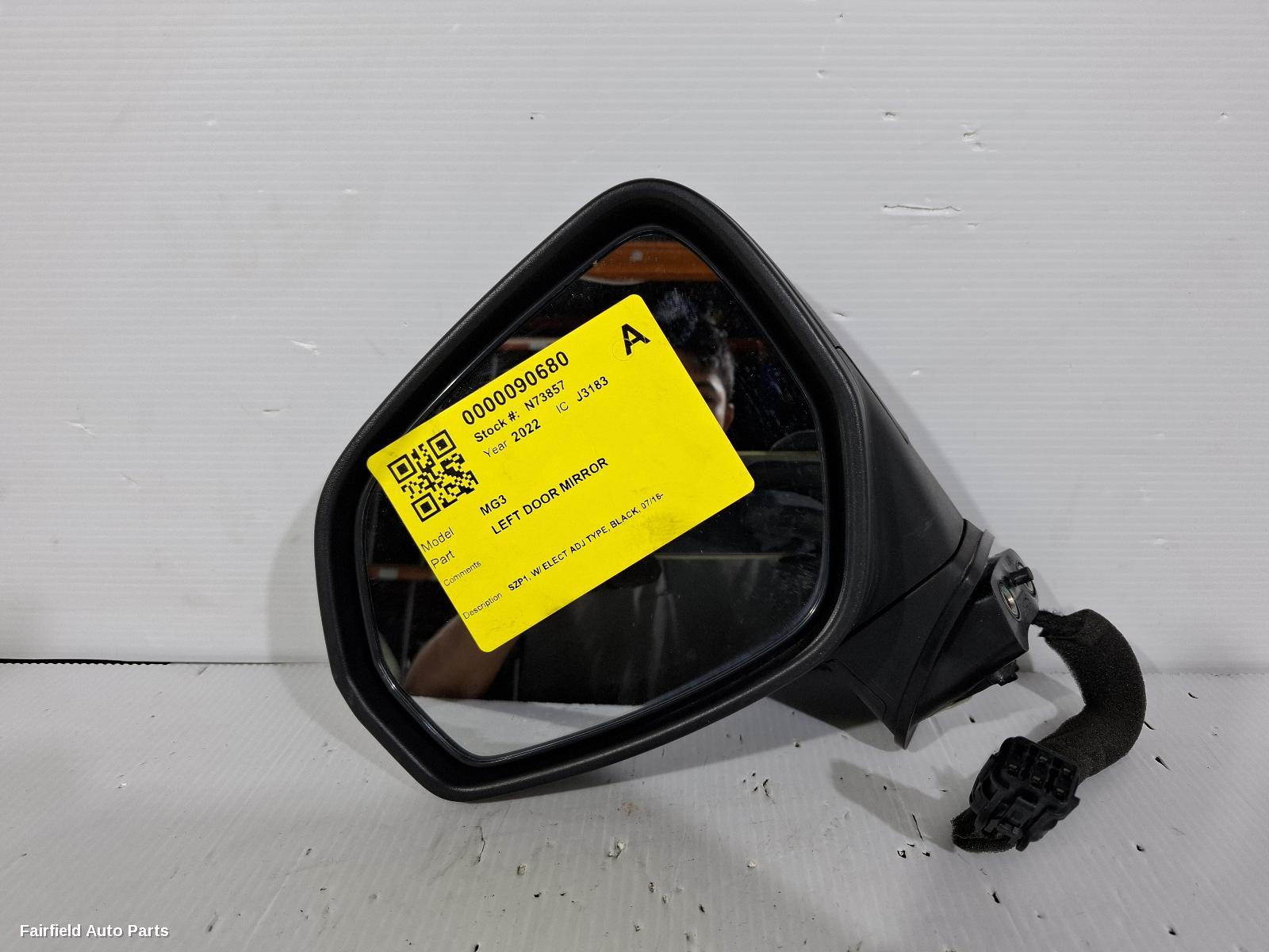 2016-2024 Mg Mg3 Left Door Mirror