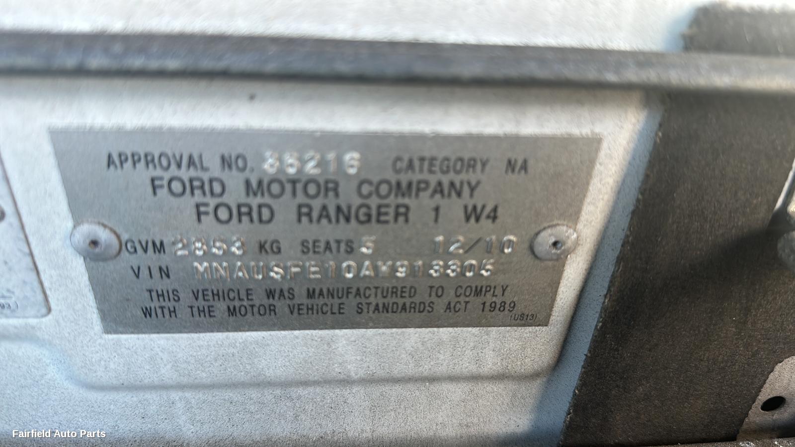 2009-2011 Ford Ranger Sunvisor