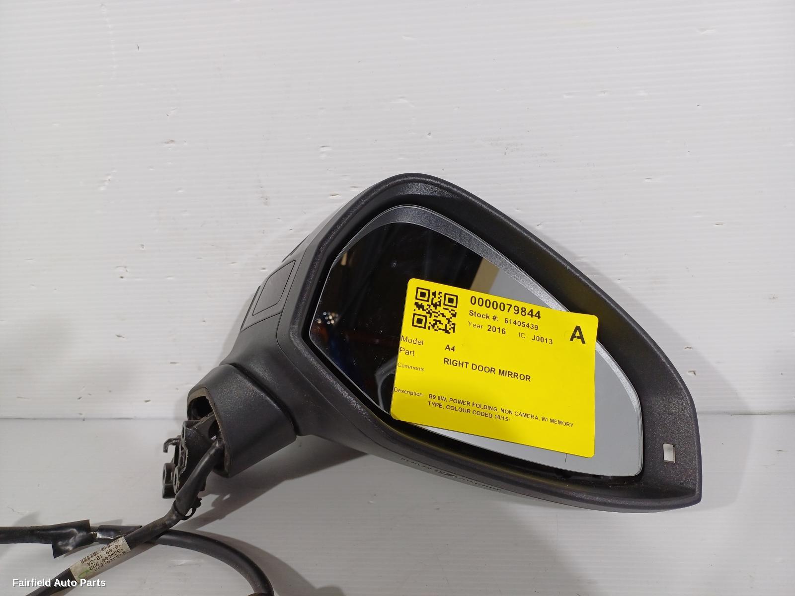 2015-2025 Audi A4 Right Door Mirror