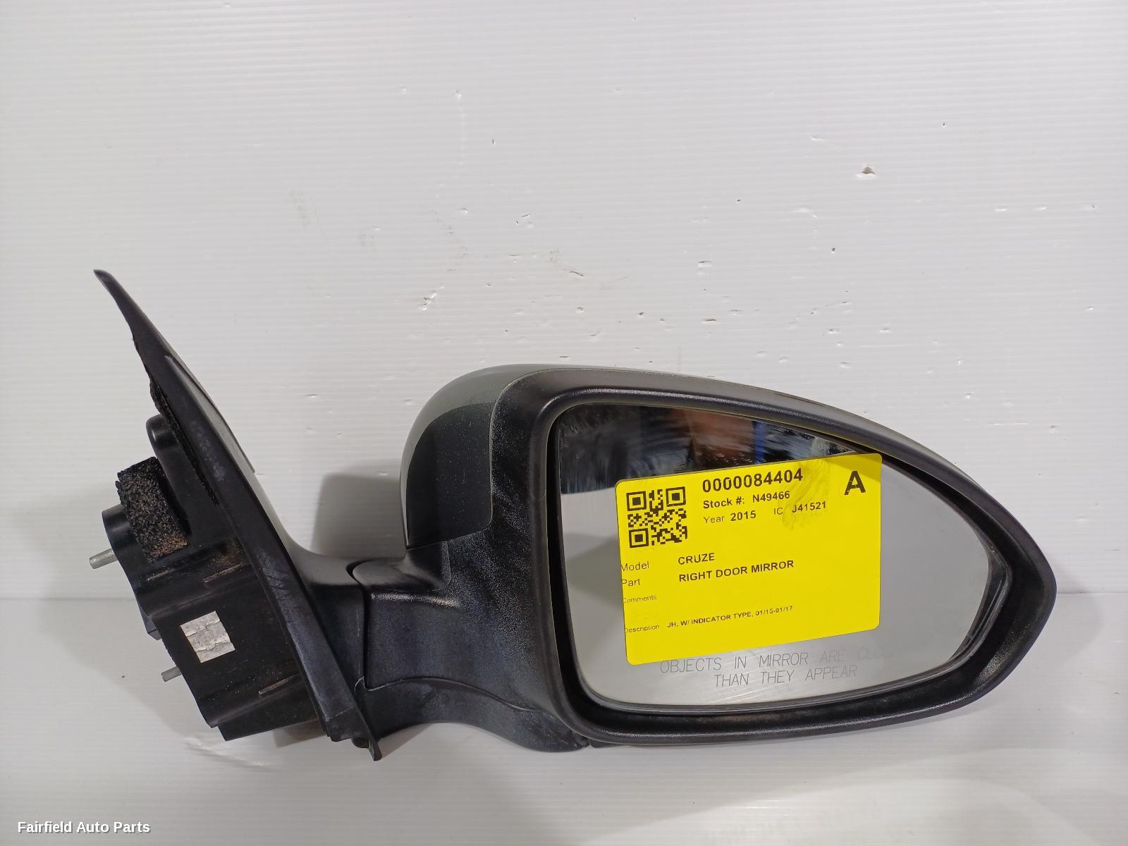 2015-2017 Holden Cruze Right Door Mirror