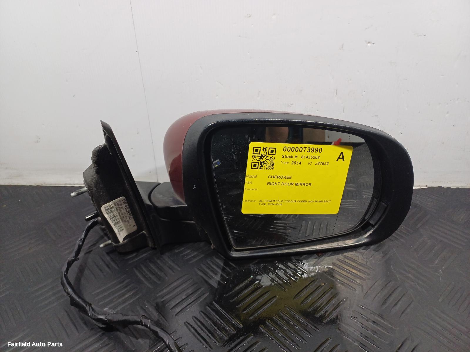 2014-2018 Jeep Cherokee Right Door Mirror