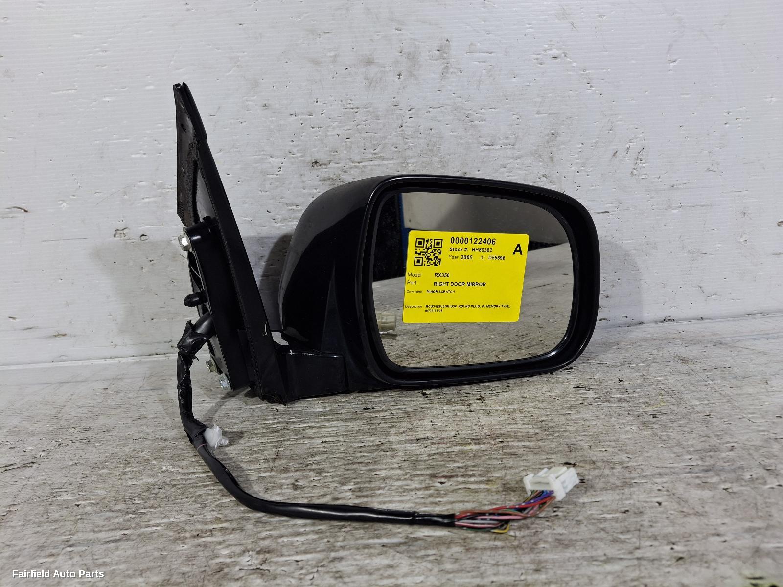 2003-2008 Lexus Rx Series Right Door Mirror