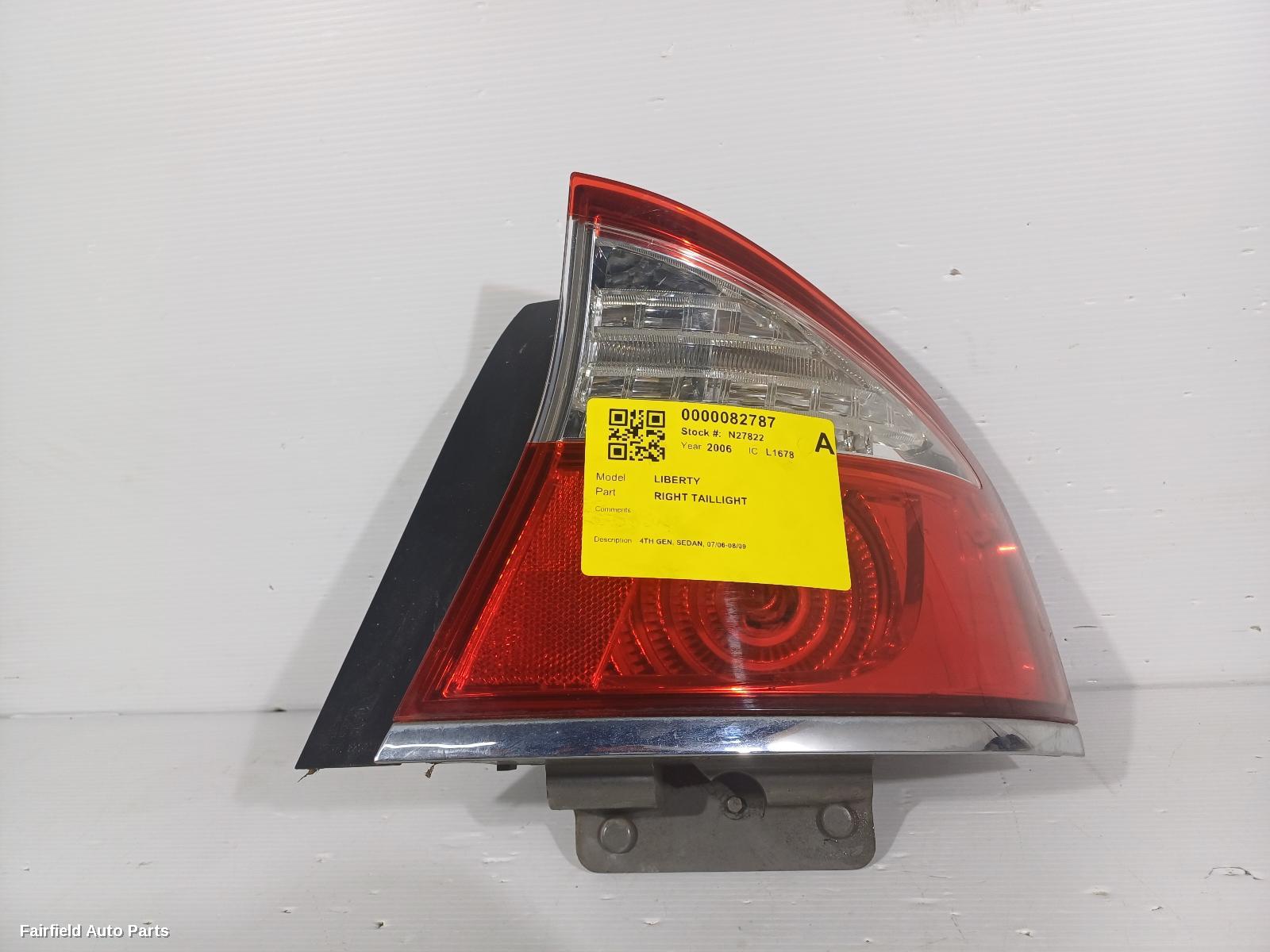 2006-2009 Subaru Liberty Right Taillight