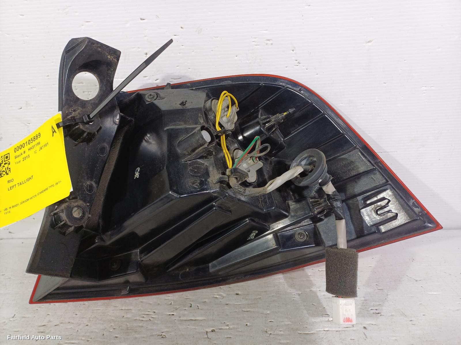 2015 Kia Rio Left Taillight