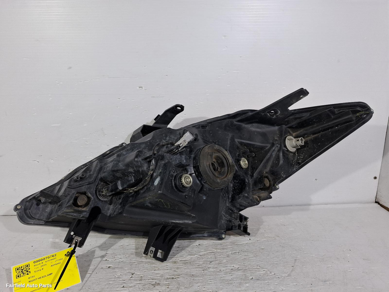 2011-2015 Mazda Bt50 Right Headlamp