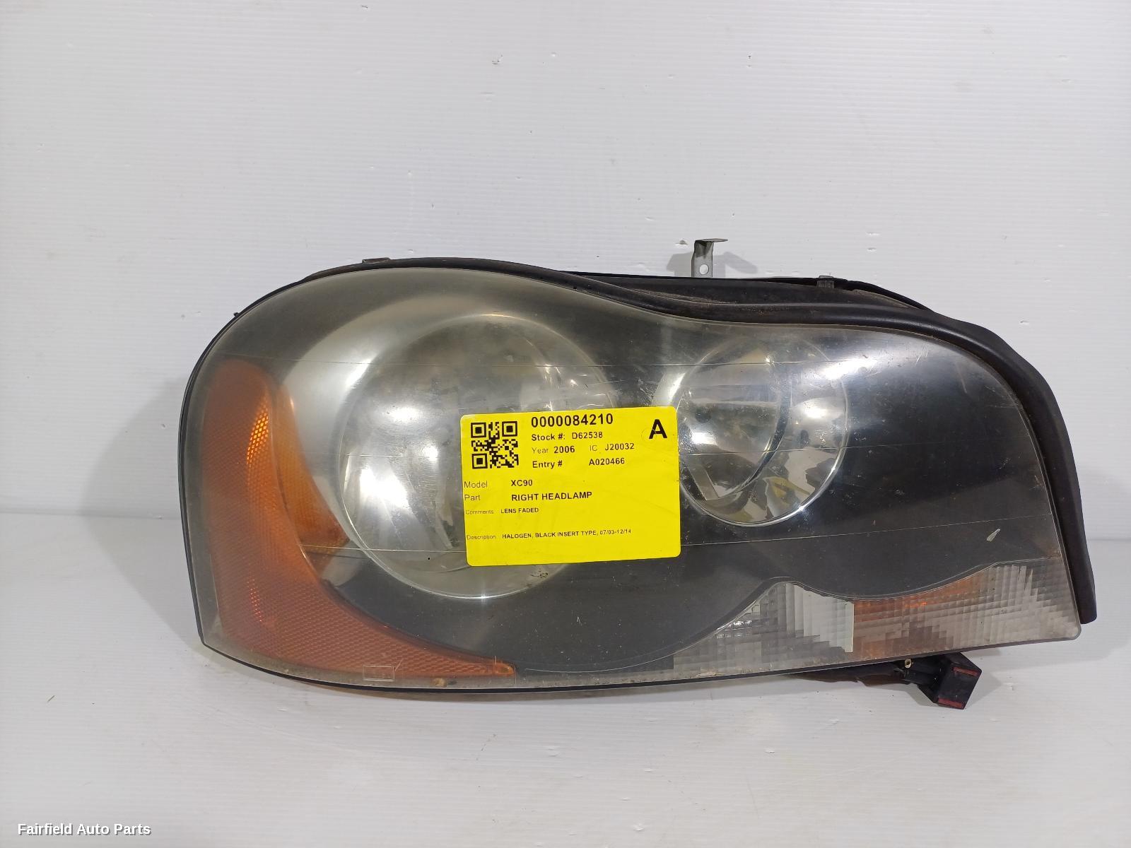 2003-2014 Volvo Xc90 Right Headlamp