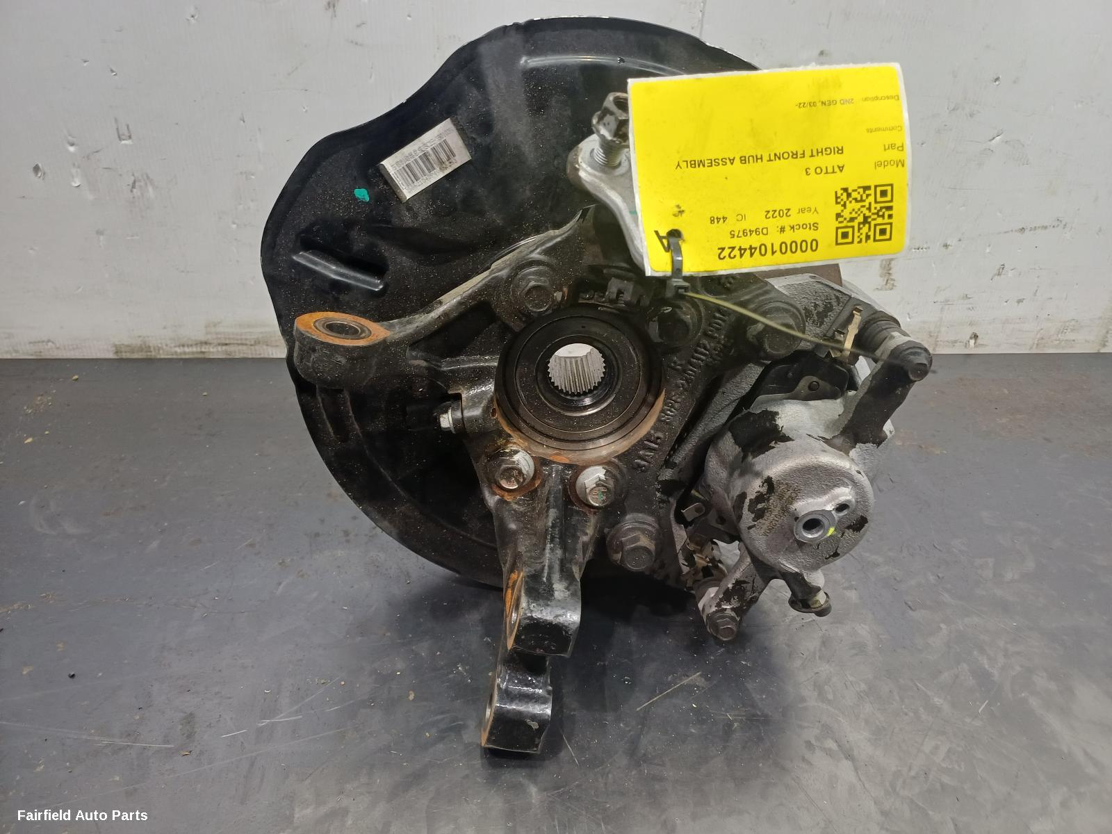 2022-2026 Byd Atto 3 Right Front Hub Assembly