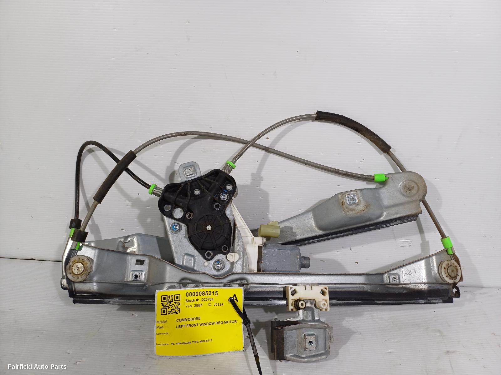 2006-2013 Holden Commodore Left Front Window Reg Motor