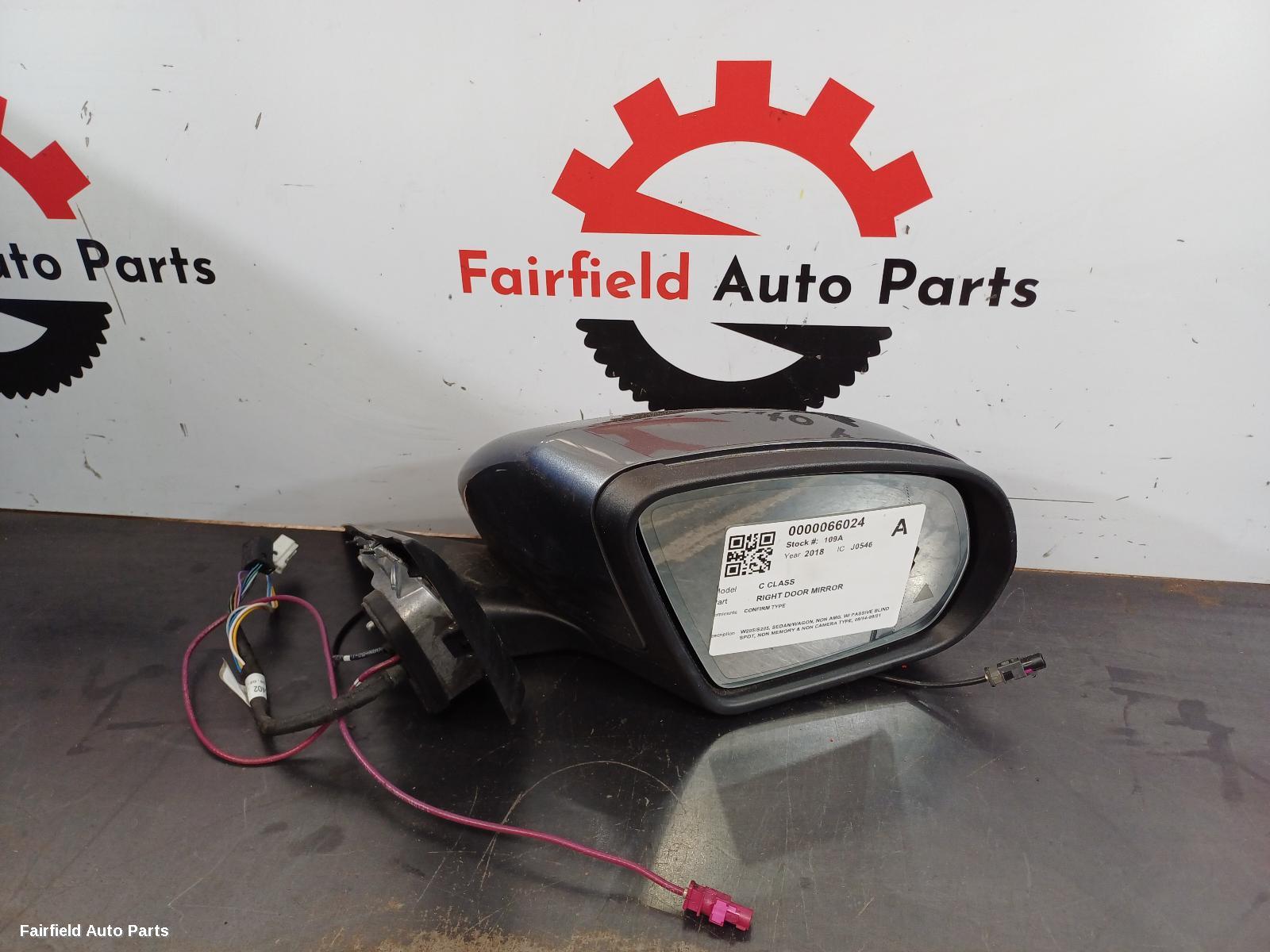 2014-2021 Mercedes C Class Right Door Mirror