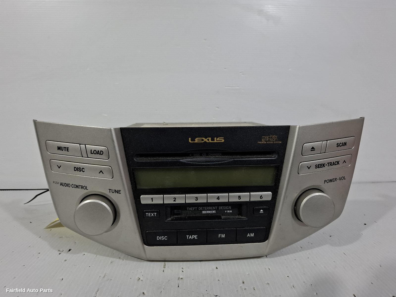 2003-2005 Lexus Rx Series Radio Cd Dvd Sat Tv