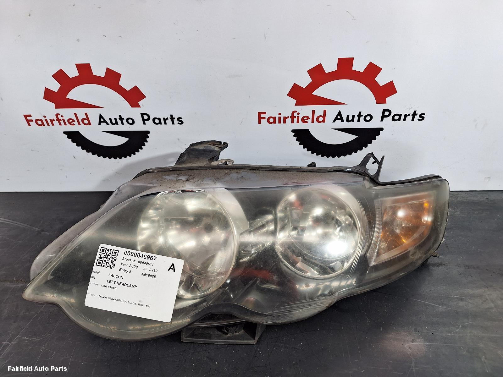 2009 Ford Falcon Left Headlamp