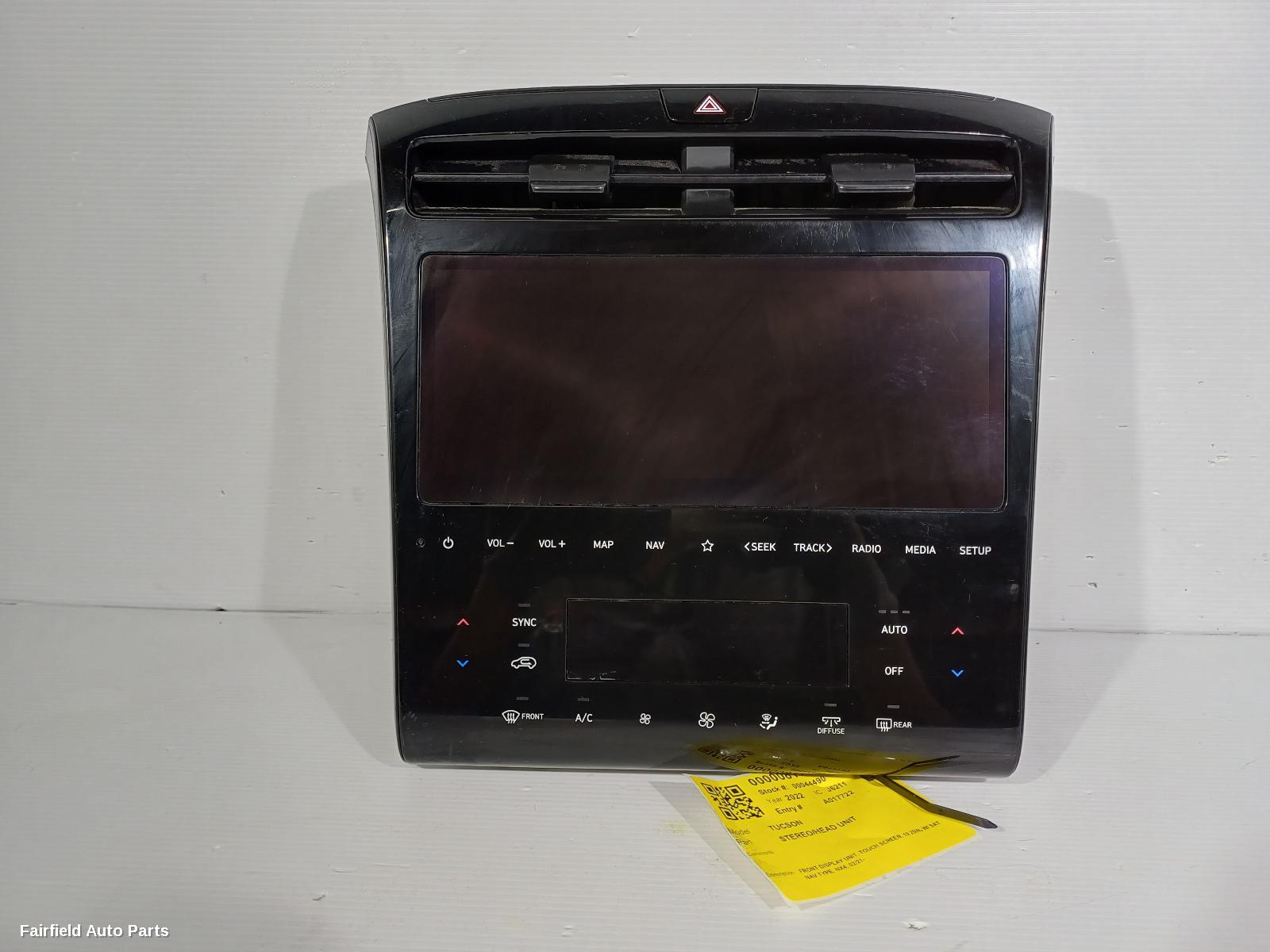 2021-2023 Hyundai Tucson Radio Cd Dvd Sat Tv