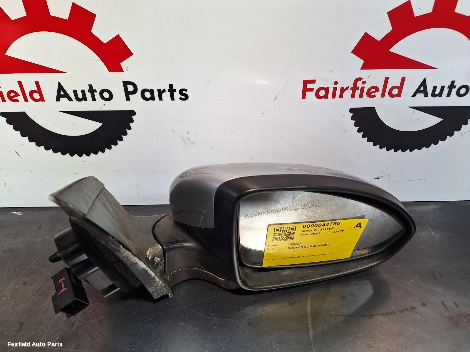 2012 Holden Cruze Right Door Mirror