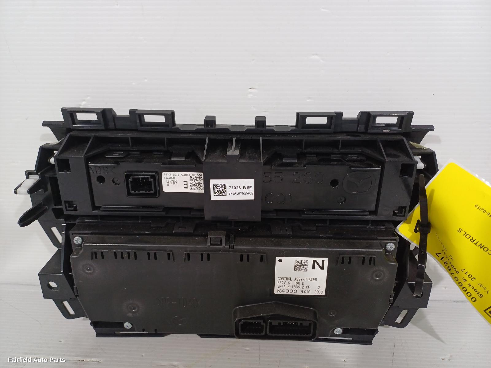 2016-2019 Mazda 3 Heater Ac Controls