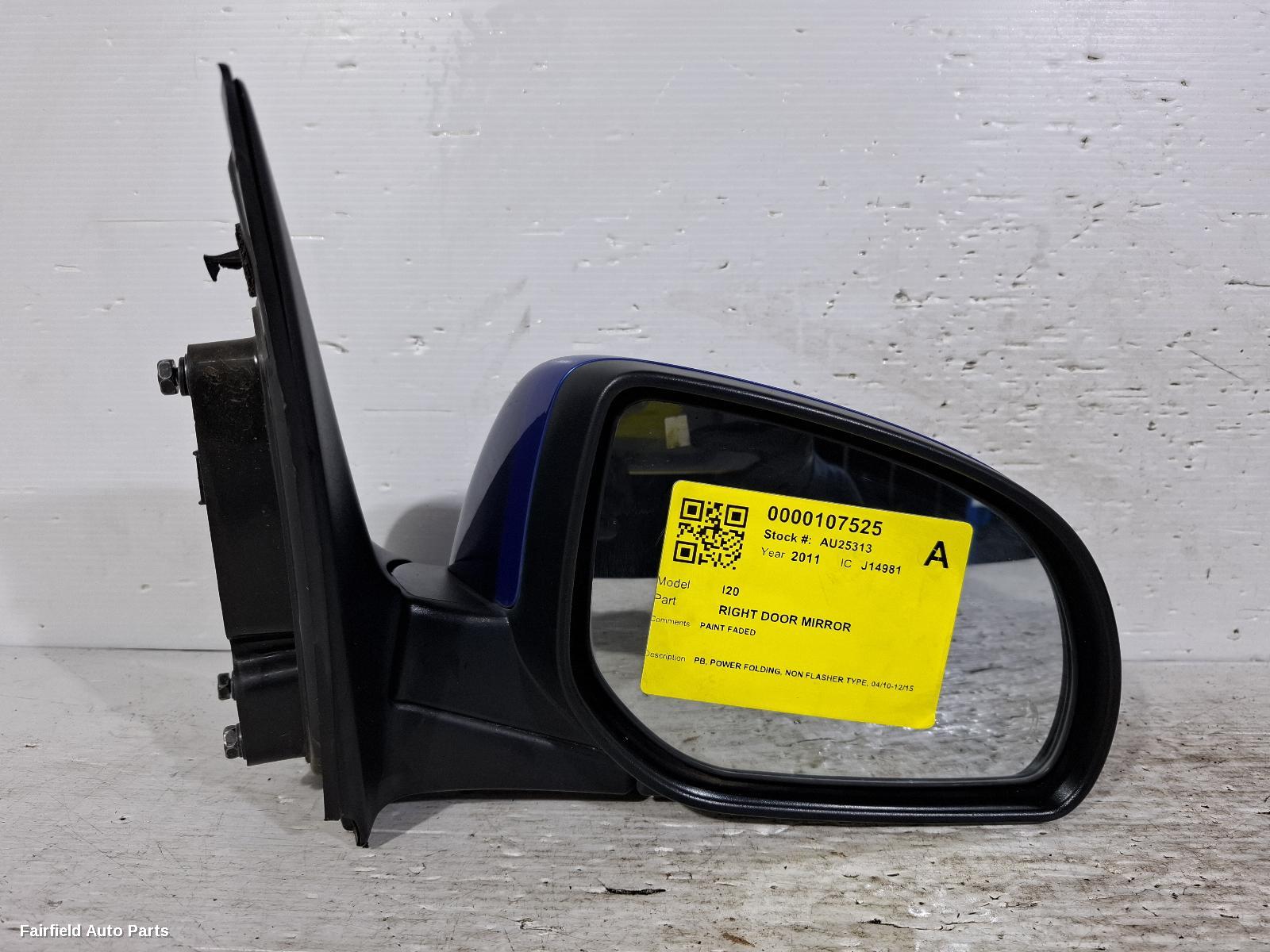 2010-2015 Hyundai I20 Right Door Mirror