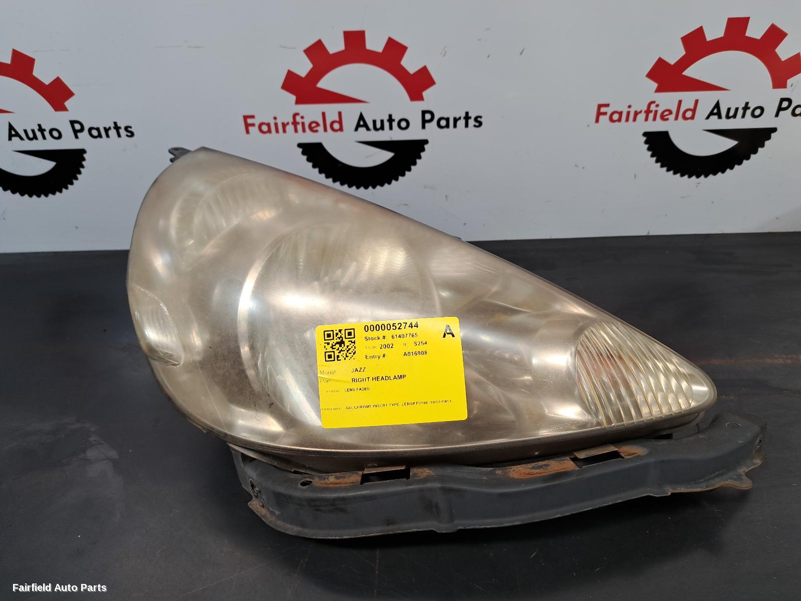 2002 Honda Jazz Right Headlamp