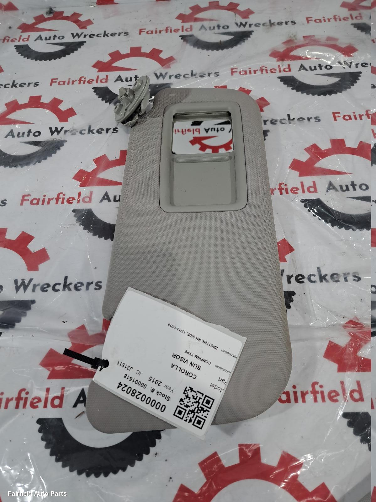 2013-2016 Toyota Corolla Sunvisor