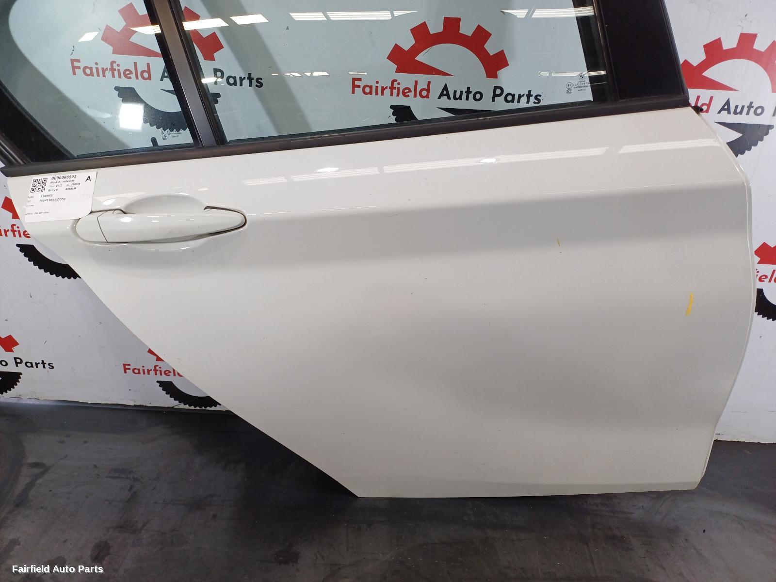 2011-2019 Bmw 1 Series Right Rear Door Sliding