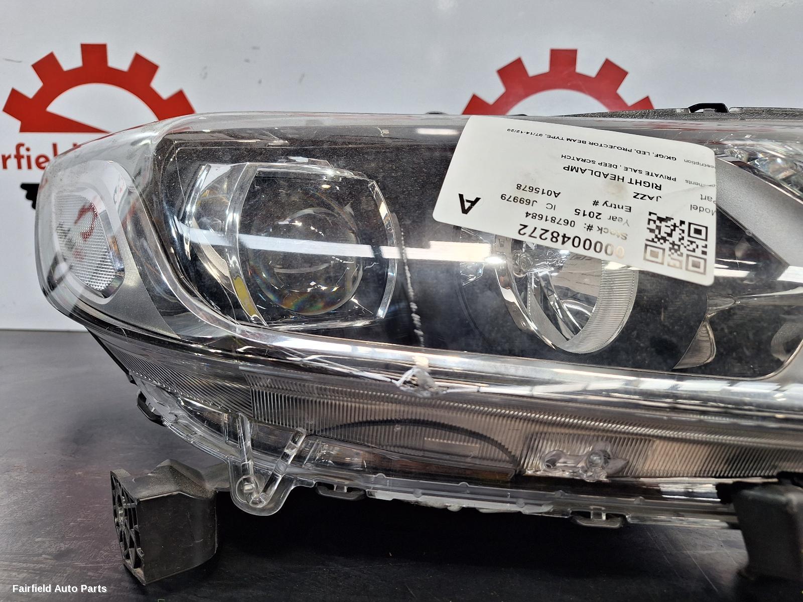 2015 Honda Jazz Right Headlamp