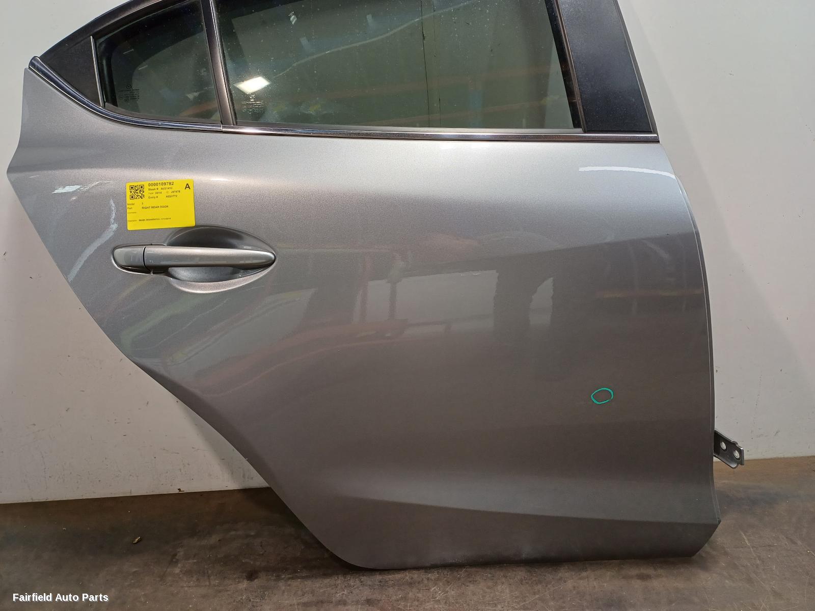 2013-2019 Mazda 3 Right Rear Door Sliding