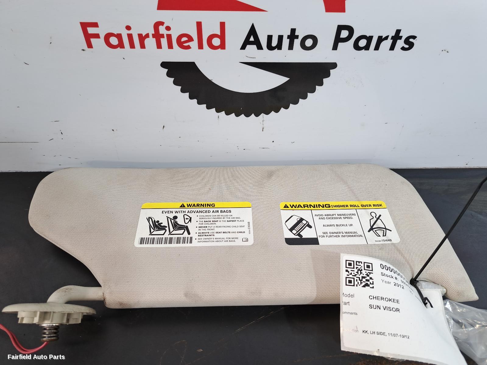 2007-2012 Jeep Cherokee Sunvisor