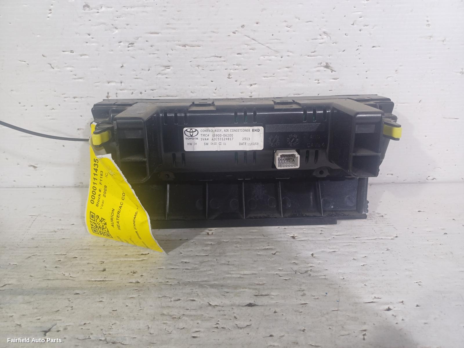 2006-2012 Toyota Aurion Heater Ac Controls