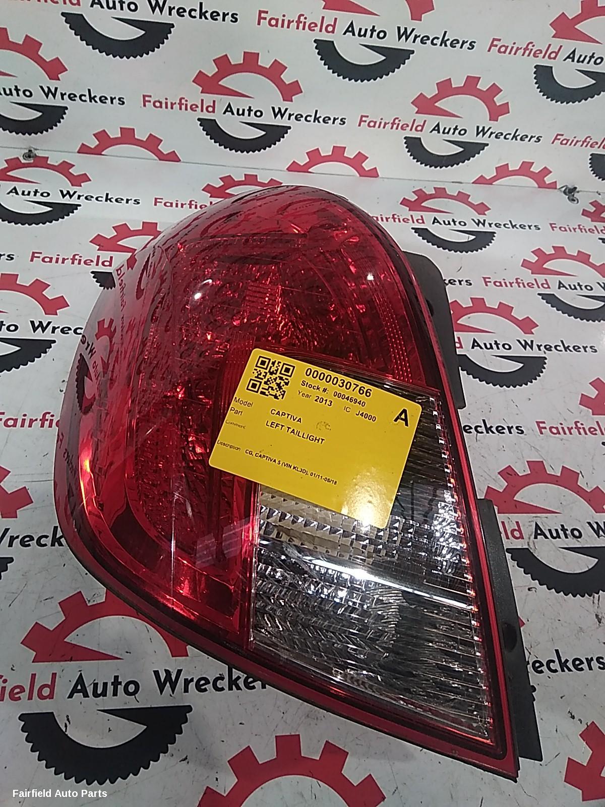 2013 Holden Captiva Left Taillight