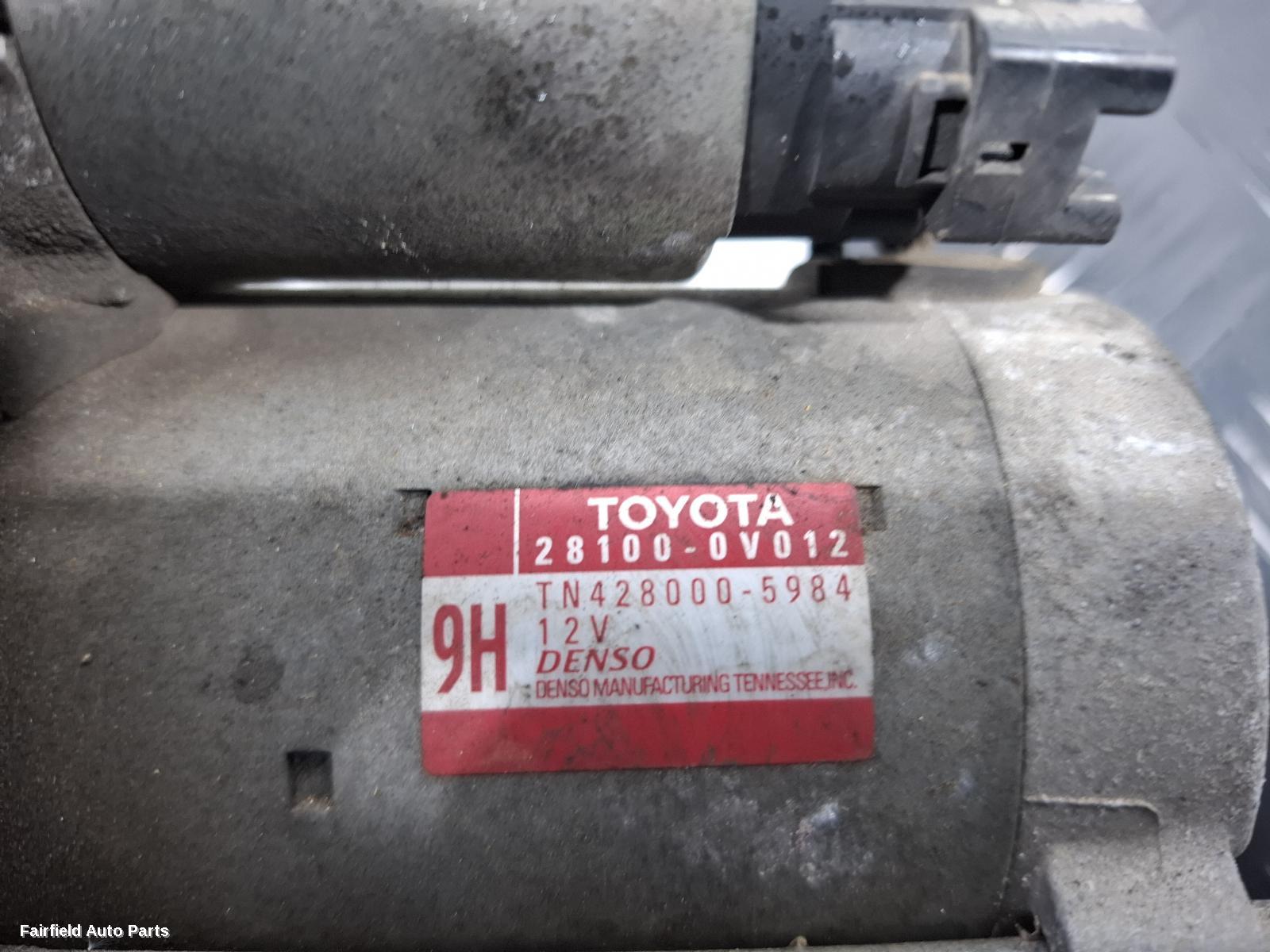 2012-2017 Toyota Aurion Starter
