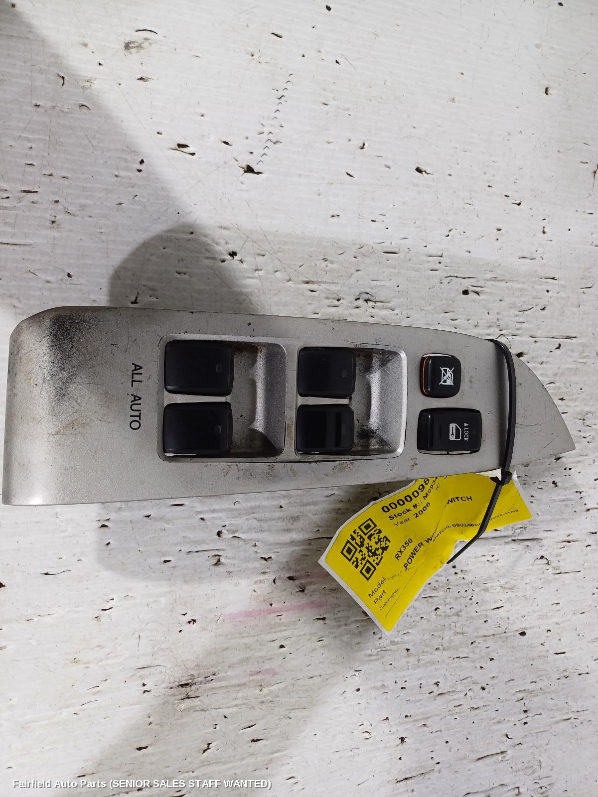 2006 Lexus Rx Series Pwr Dr Wind Switch
