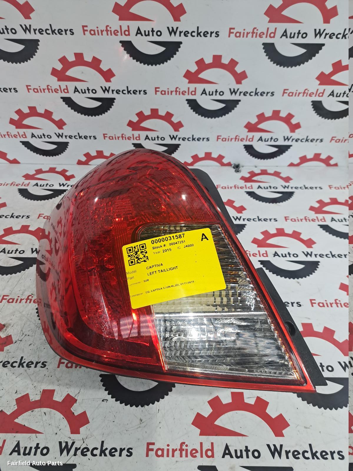 2011-2018 Holden Captiva Left Taillight