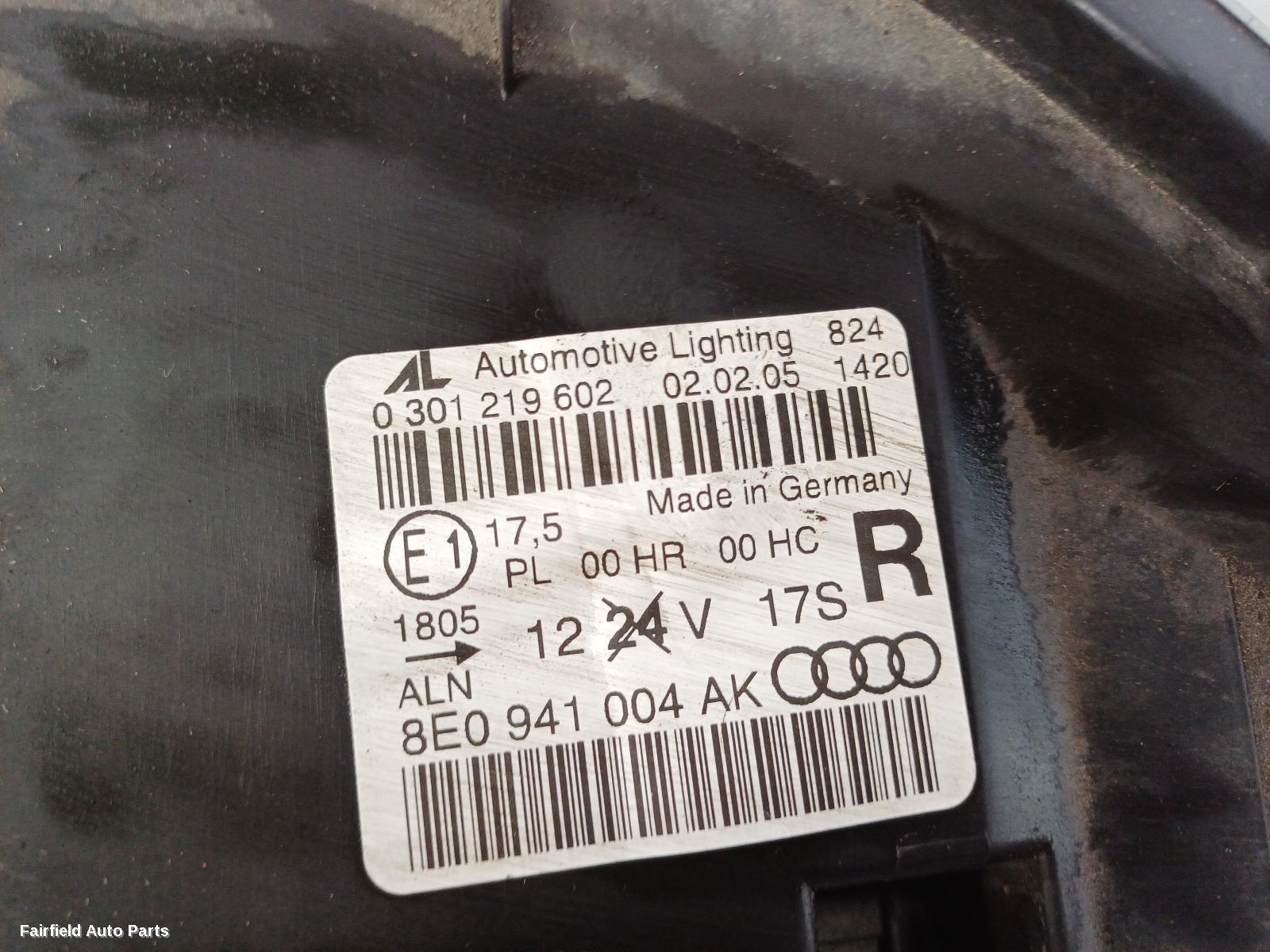 2005-2009 Audi A4 Right Headlamp