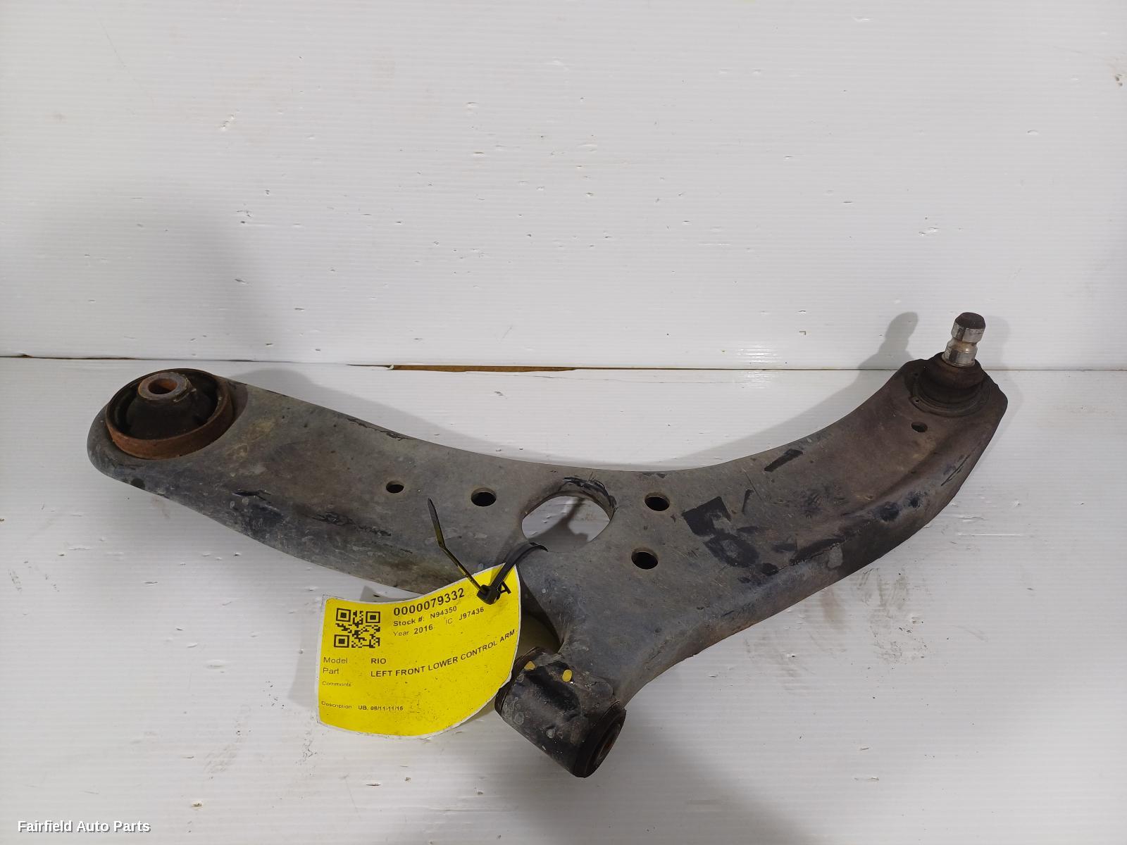 2011-2016 Kia Rio Left Front Lower Control Arm