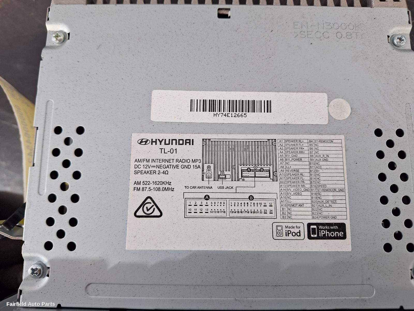 2015-2018 Hyundai Tucson Radio Cd Dvd Sat Tv