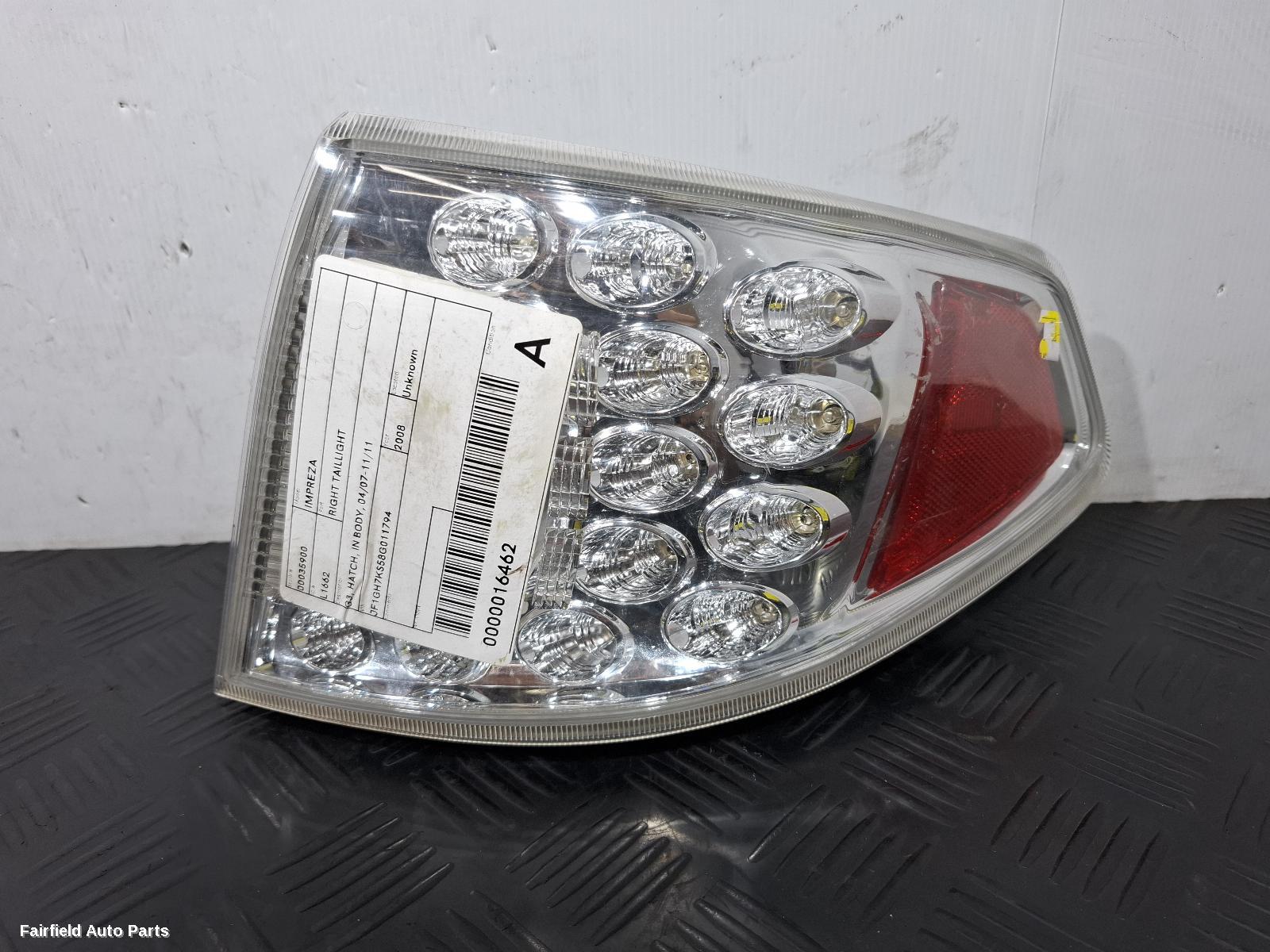 2007-2011 Subaru Impreza Right Taillight