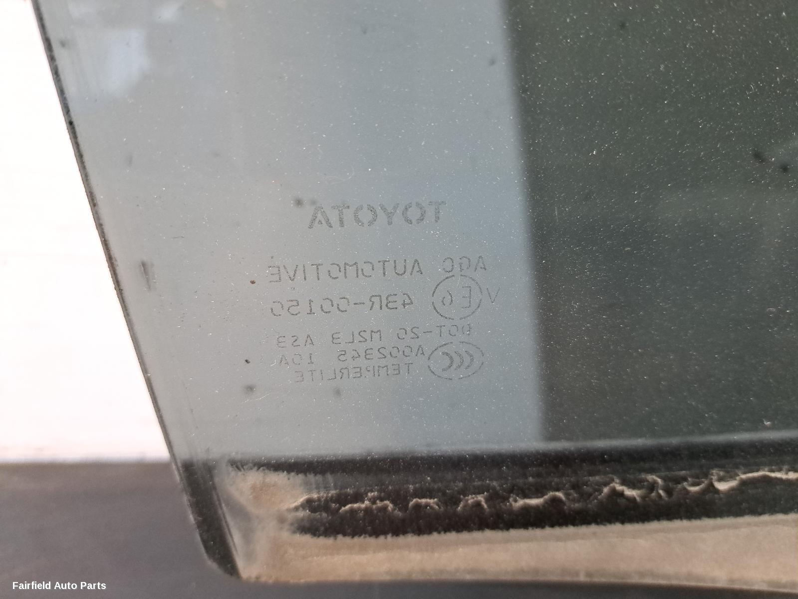 2007-2014 Toyota Kluger Right Rear Door Window