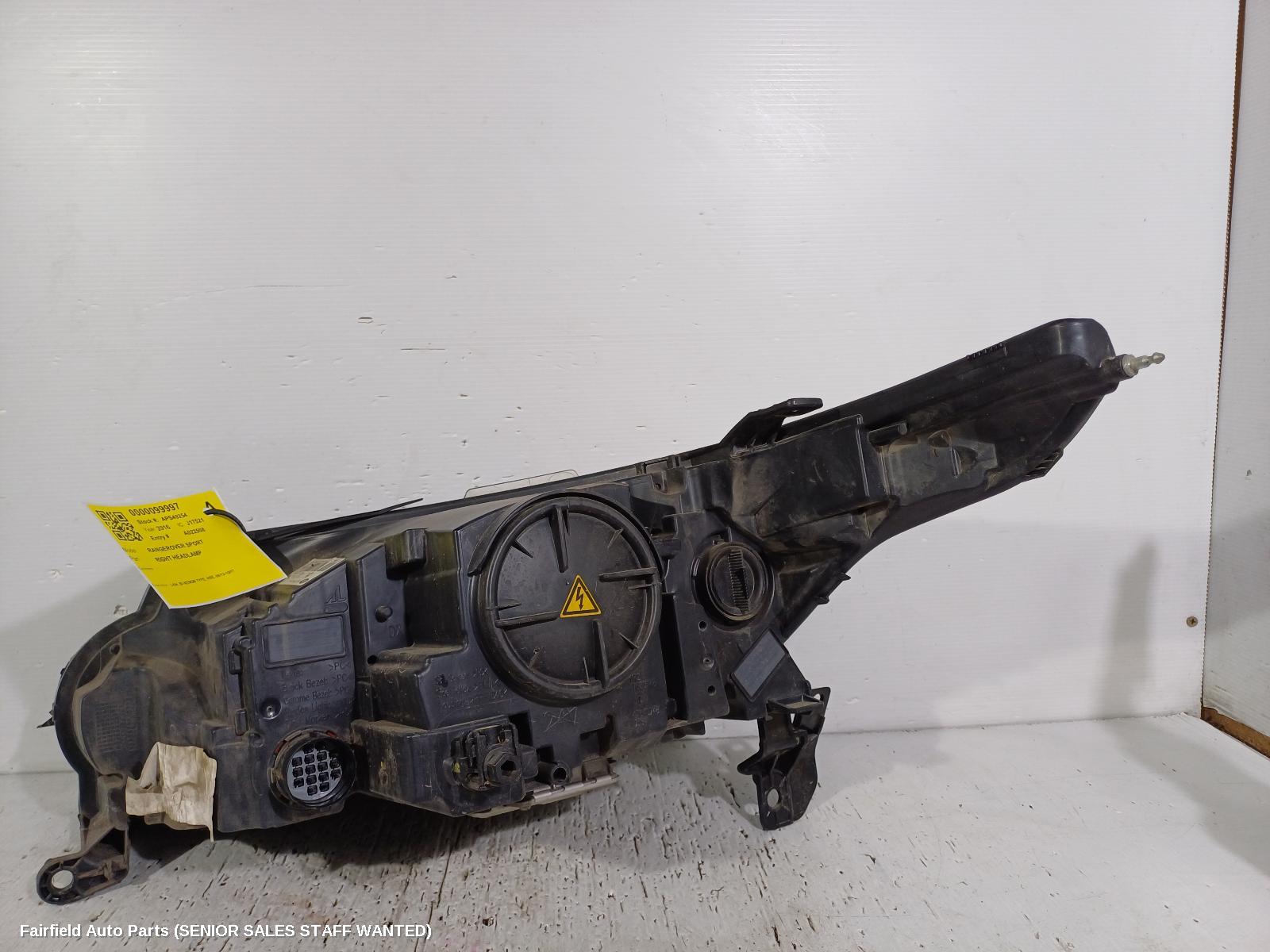 2016 Land Rover Rangerover Sport Right Headlamp